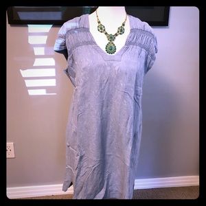 Women’s denim dress, Rayon and Linen blend